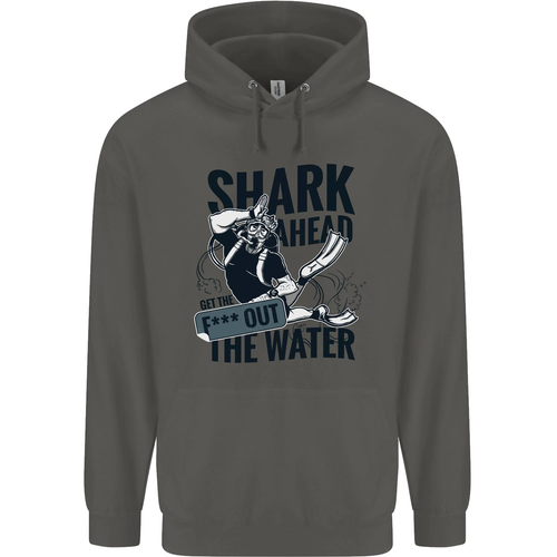 Shark Ahead Funny Scuba Diving Diver Childrens Kids Hoodie - Picture 53 of 72