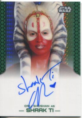 Star Wars Chrome Perspectives II Prisma Autogramm Orli Shoshan als Shaak Ti