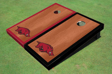 University Of Arkansas Rosewood Alternating Border Cornhole Boards