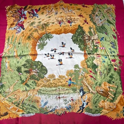 HERMES Carre 90 Silk Ladies Scarf スカーフ HERMES Carre 90 AFRICA Scarf Silk Women Auth | eBay