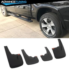 Fits 19-24 Ram 1500 With Fender Flares Mud Flaps 4PCS Splash Guards Textured PP