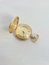 Reloj Bolsillo Caravelle Bulova Hecho en Suiza De Colección Mantiene el Tiempo 1960 Oldmoney Relleno Dorado