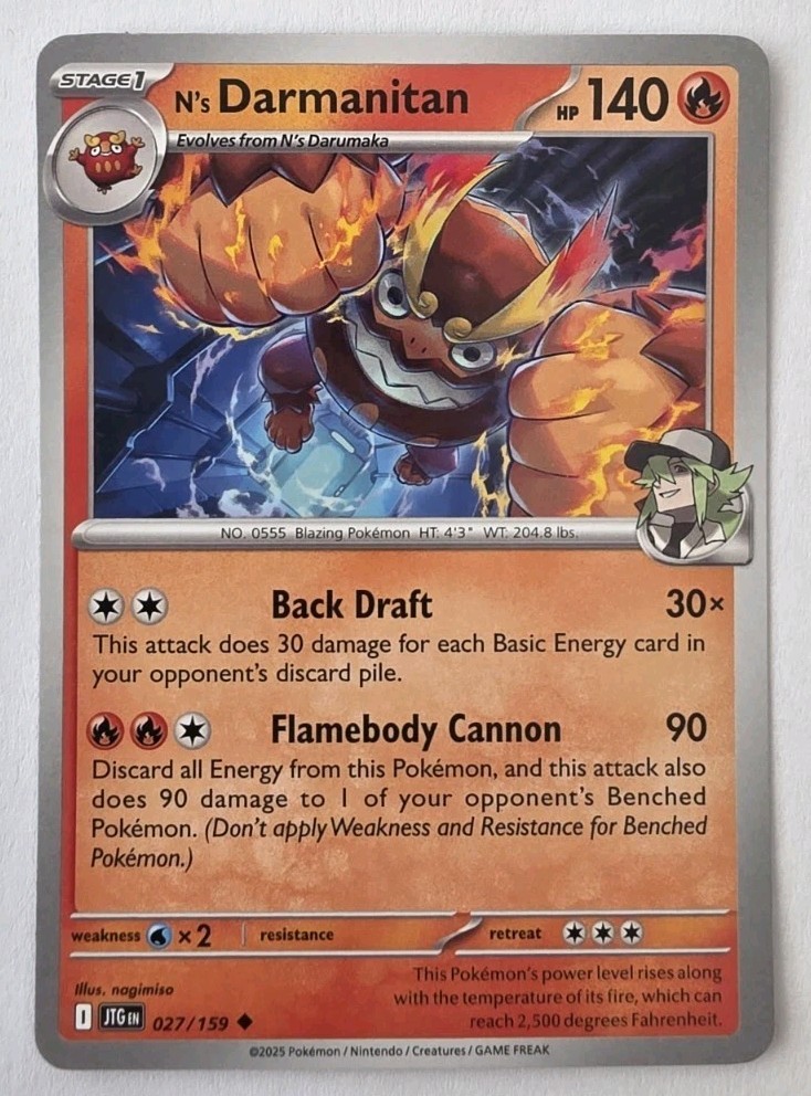 N's Darmanitan 027/159 Sv09: Journey Together Regular NM