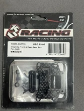 3 Racing AWD-40/WI Graphite Front & Rear Gear Box For Kyosho Mini-Z AWD