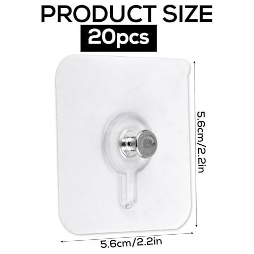 20pcs Picture Hangers Without Nails, Waterproof Damage Free Adhesive Wall 