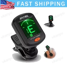 LCD Clip On Chromatic Acoustic Tuner Electric Guitar Banjo Violin Bass Ukulele 
