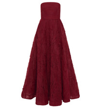 Rebecca Vallance Willow Strapless Circular Skirt Gown In Wine - Women's Us 0
