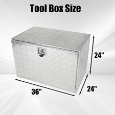 36x24x24 Silver Aluminum Pickup Truck Trunk Bed Tool Box Trailer Storagelock 36x24x24 Silver Aluminum Pickup Truck Trunk Bed Tool Box Trailer Storagelock