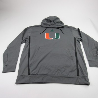 Miami Hurricanes adidas Sweatshirt Men's Gray New without Tags 2XL