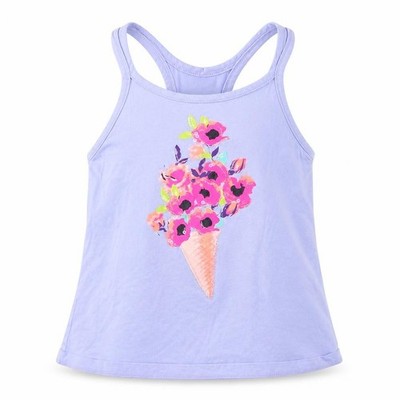 The Childrens Place Mädchen Basic T-Shirt Gr. 5-6 Jahre blau Rundhals Blumen