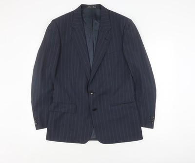 Sidi Anzugjacke Herren blau gestreift 48R