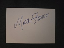 MARTHA STEWART  signed autograph 3x4 blank In Person