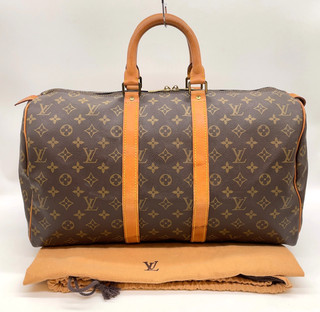Auth Louis Vuitton Monogram Keepall 45 M41428 Boston Bag W/Dustbag KM060003