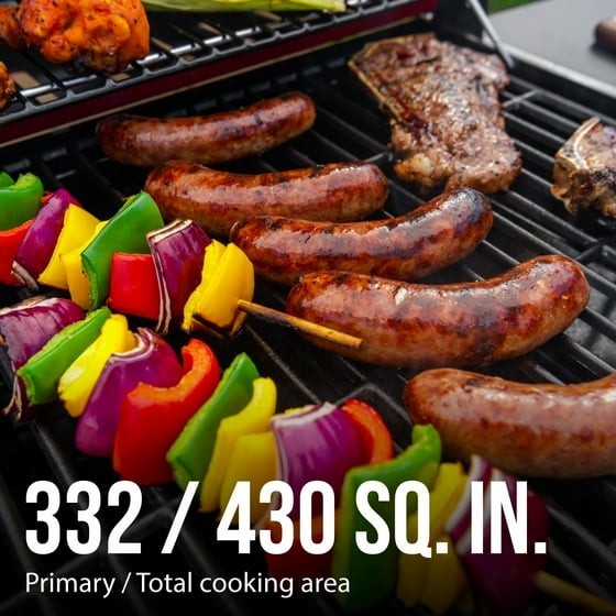 Outdoor BBQ Expert Grill 3 Burner Propane Gas Grill in Red