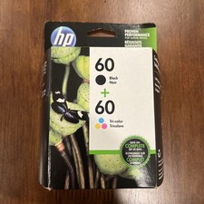 GENUINE HP 60 Black  HP 60 Tri-Color Ink Cartridges Combo Pack APR 2024 - NEW