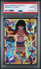 2024 ONE PIECE OP09-EMPERORS IN THE NEW WORLD #119 MONKEY D. LUFFY PSA 10