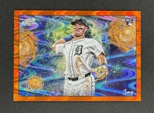 2025 Topps Cosmic Chrome JACE JUNG ROOKIE STARS IN THE NIGHT ORANGE /25 TIGERS