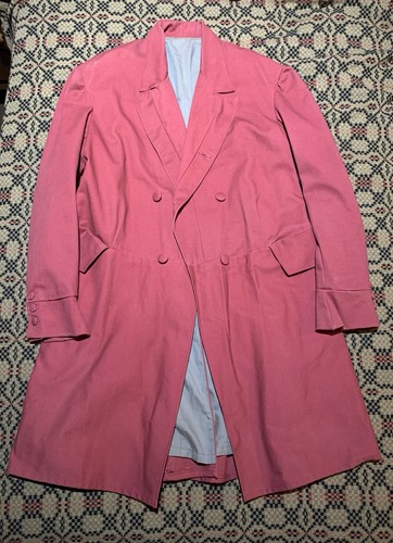 1860s Style Red Frock Coat Civil War Civilian Bill The Butcher, Size Large