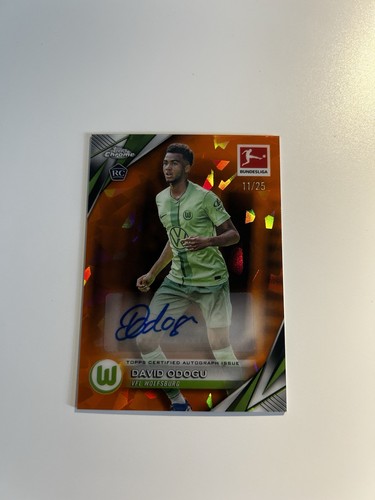 2024/25 Topps Chrome Bundesliga Sapphire David Odogu RC Auto /25 - VfL Wolfsburg