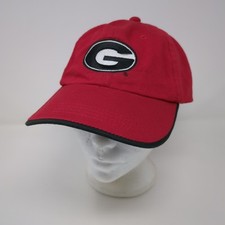 Georgia Bulldogs Dawgs Red Black Signatures Adjustable Baseball Cap Hat