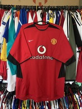 MANCHESTER UNITED 2002 2003 2004 HOME SHIRT JERSEY NIKE sz L MEN RED