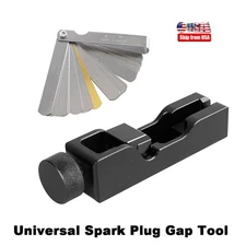 Universal Spark Plug Gap Tool, Spark Plug Gapper Compatible with Feeler Gauge
