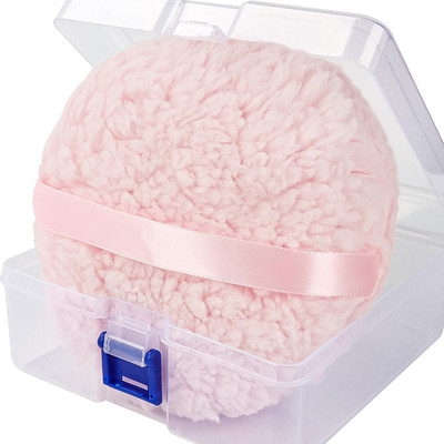  Powder Puff, 6'' Powder Puff for Body Powder, Body Powder Puffs and Container