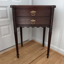 Zeeland Michigan Colonial Manufacturing Company End Phone Table - Mahogany