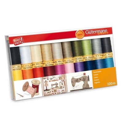 Gutermann Thread Set, Multi-Colour, 100 m 20 reels