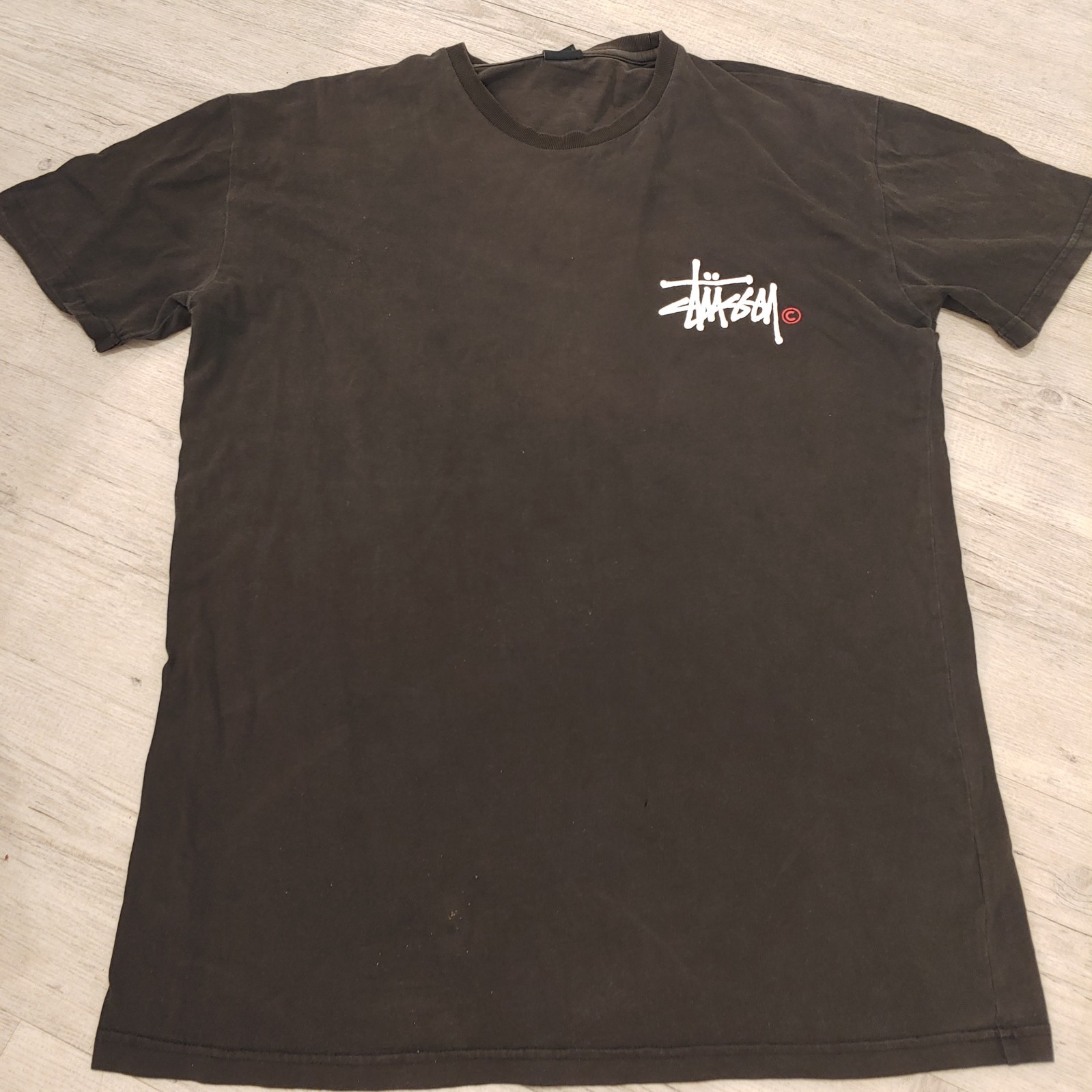 Stussy Black Logo T Shirt Mens Small Short Sleeve Streetwear Cotton Tee