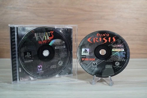 Resident Evil 3 Nemesis Sony PlayStation 1 w/ Dino Crisis Demo Disc - No manual