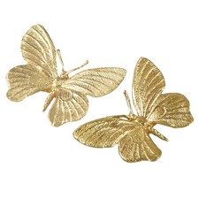 2 Pcs Kitchen Cabinet Knob Handle for Butterfly Drawer Pulls Brass