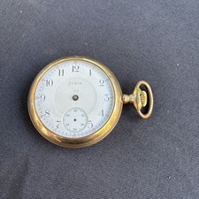 Antique 1900 s Elgin Pocket Watch Gold Filled Hunter For Parts/Repair