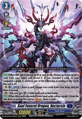 Cardfight Vanguard: Soul Funeral Dragon Noctursio DZ-BT06: Generation Dragenesis