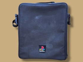1995 Sony PlayStation PS1 SCPH-1001 Grey Video Game Console w/ Carrying Bag