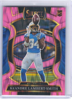 2025 Panini Select #3 KeAndre Lambert-Smith Pink Prizm Shock Chargers