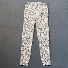 Varley Leggings Womens Small Cream Speckled 24" Mid Rise Pockets Yoga Active