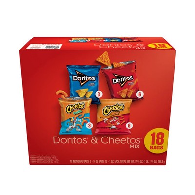 Frito-Lay Flamin' Hot Mix Variety Pack, 18-Count Multipack Snack Chips Fast Ship