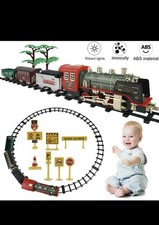 Elektrischer Zug Set Eisenbahn Schienen Dampf Spielzeug mit Licht & Sound Kinder