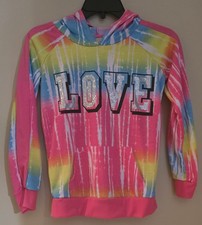 Bobbie Brooks Girls Hooded Sweatshirt/Hoodie; "Love" on Front; Size L 10-12