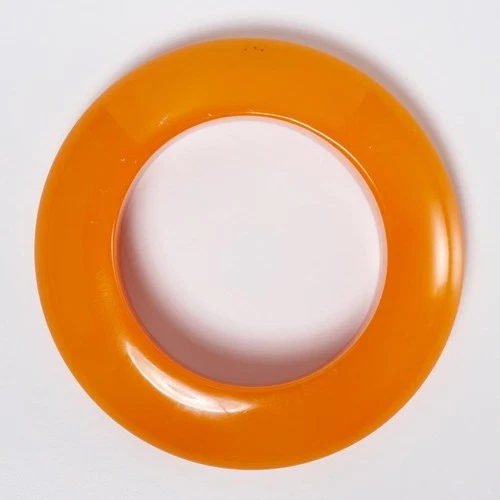 Vintage Orange Bakelite Bangle Bracelet Chunky Retro Style Statement Jewelry