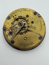 Vintage Elgin 18s 7J Grade 96 Pocket Watch Movement For Parts Or Repair