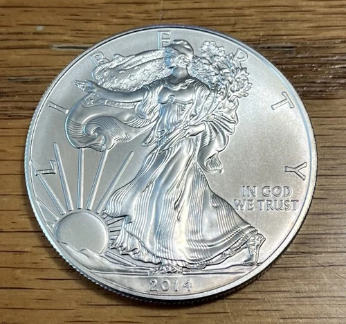 2014 AMERICAN SILVER EAGLE DOLLAR COIN 1 OZ. 999 PURE FINE SILVER