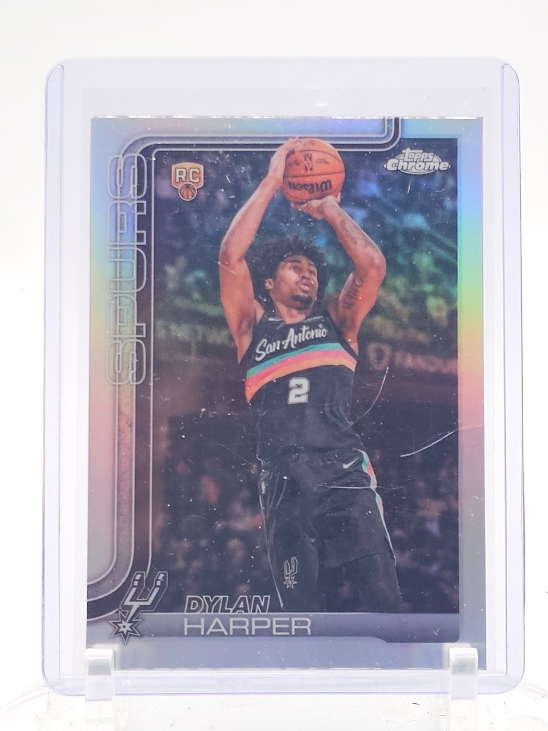 DYLAN HARPER 2025-26 TOPPS CHROME REFRACTOR ROOKIE RC #152 SPURS Q6383 ...