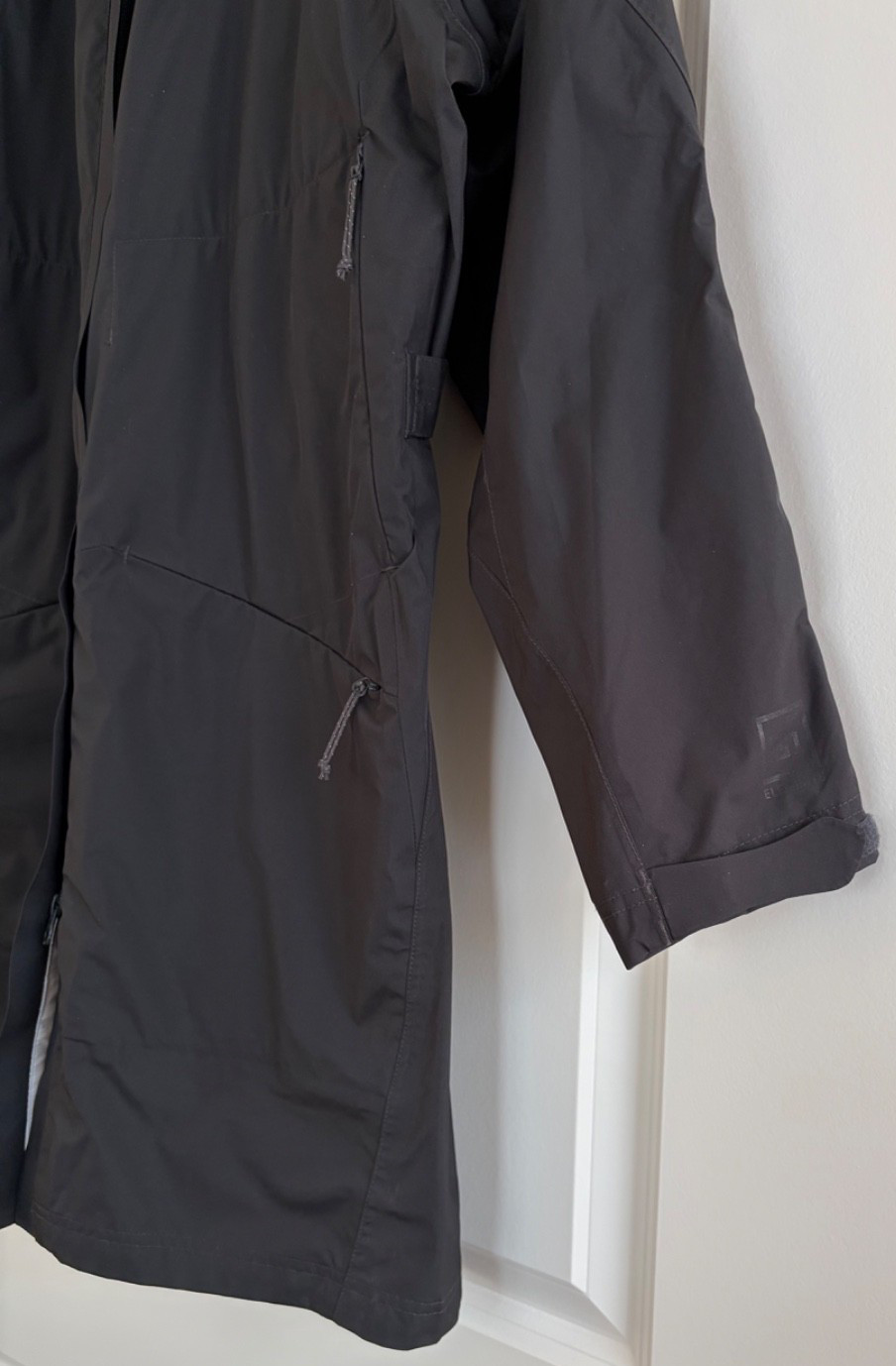 REI E1 Elements Nylon RainCoat Jacket Trench L Bl… - image 9