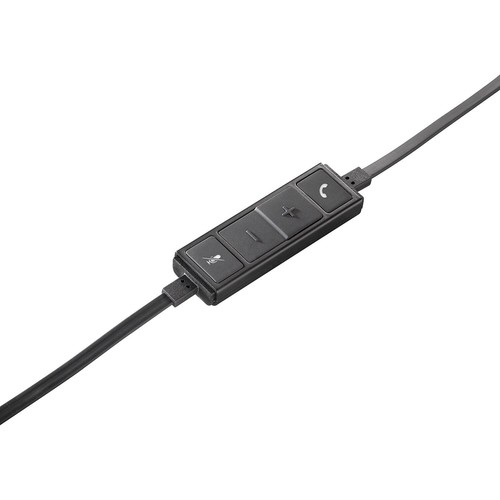 Logitech USB Headset Mono H650e Noise Canceling Over-the-Head Black and Silver - Picture 2 of 2
