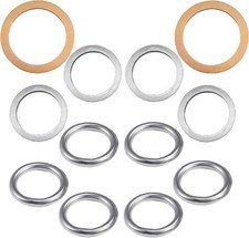 12pcs Differential Transfer Case Crush Washer Gasket Kit, Oil Drain Plug Gasket,
