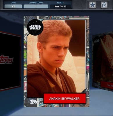 Topps Star Wars Card Trader Anakin Skywalker 1cc Tier 10
