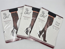 On The Go Thigh High Stockings Silky Sheer Bl...