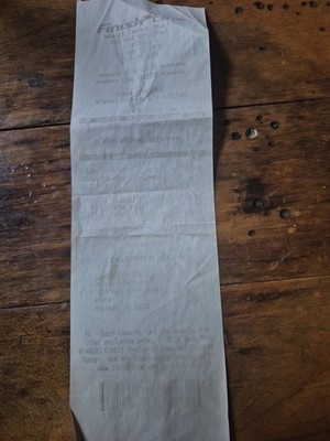 Reciept for JORDAN Dub Zero Size 10 Men's Shoes - Finishline